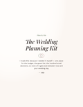 The Wedding Planning Kit — Fillable PDF Planner